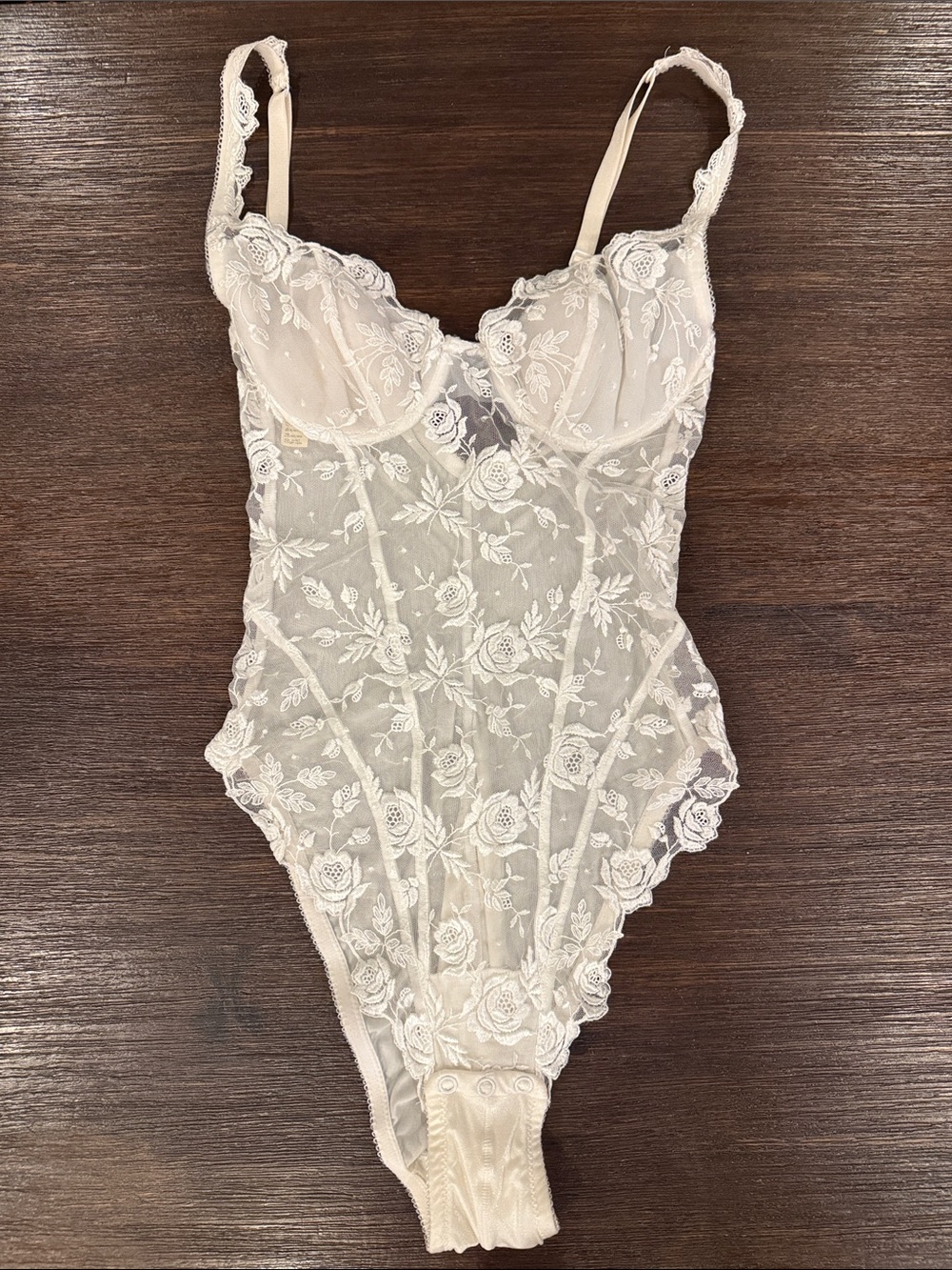 La Perla Lace Floral Sheer Bodysuit